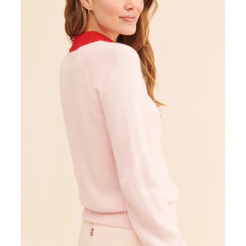 Rachel Antonoff Banana Split Alpaca Wool Blend Sweater (Sz S) Light Pink